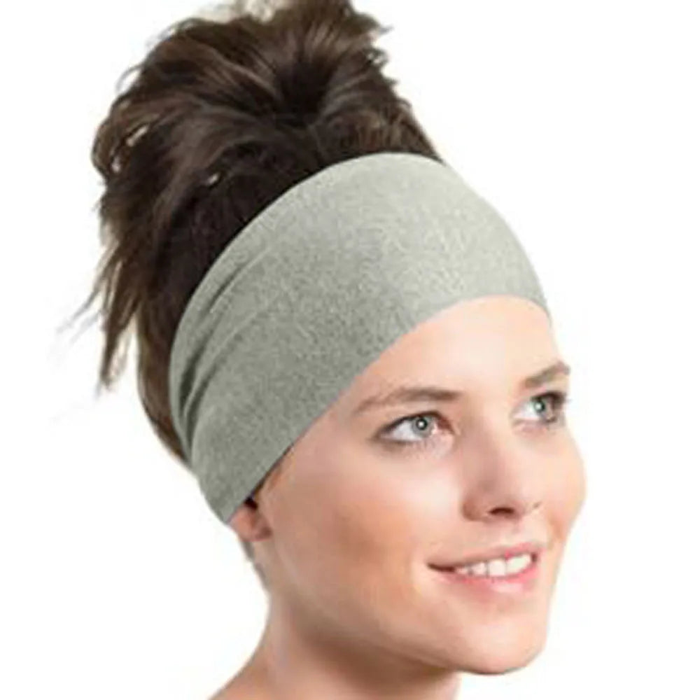 Women’s Cotton Knotted Headband – Wide Elastic Turban Hairband