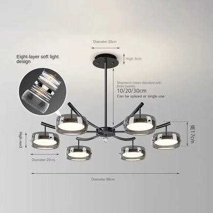 Cartmela Modern LED Glass Pendant Light