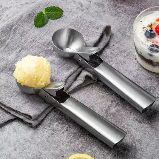 Stainless Steel Dual-Purpose Ice Cream & Fruit Scoop | Kitchen Tool