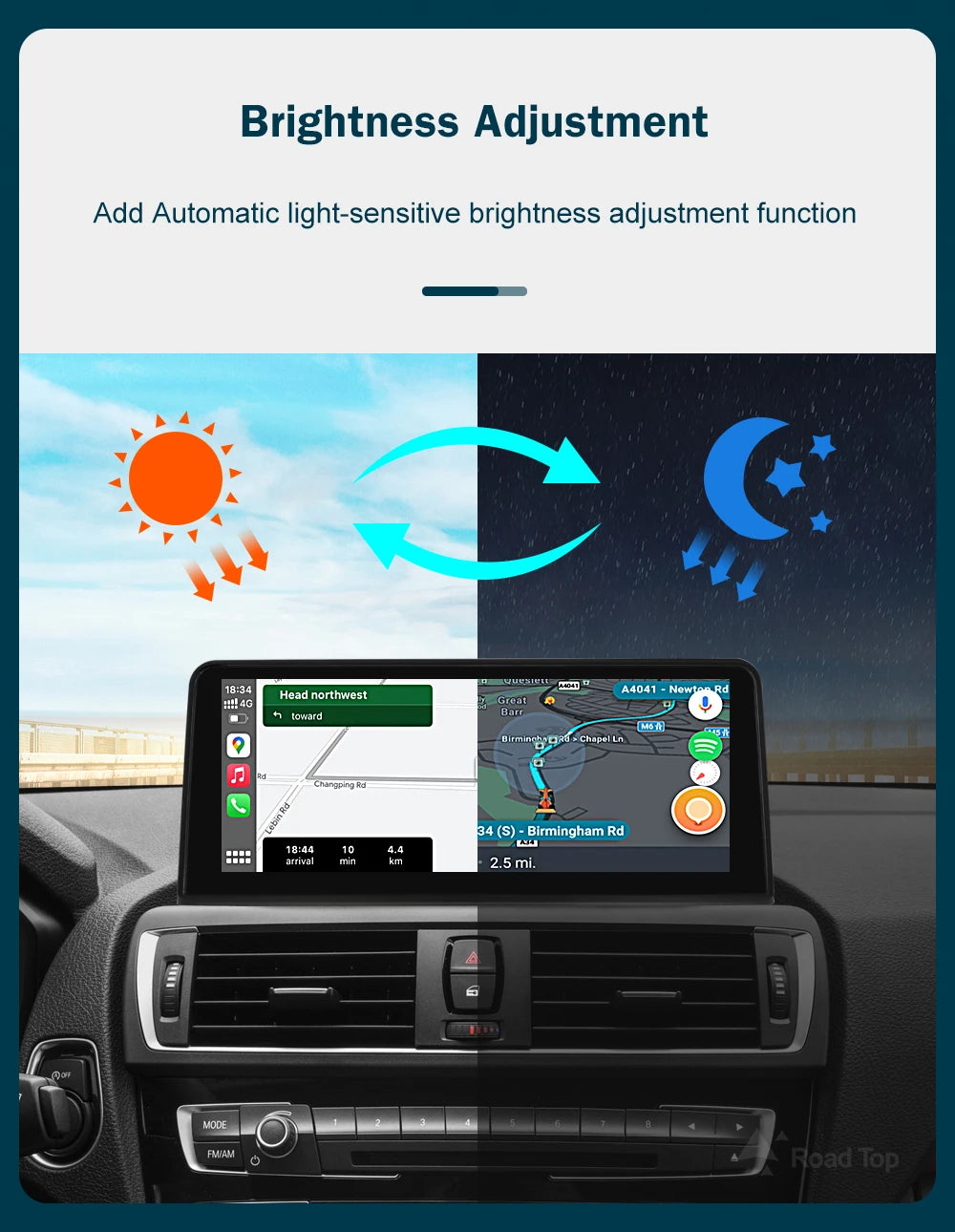 شاشة CarPlay لاسلكية مقاس 10.25 بوصة/12.3 بوصة لسيارات BMW الفئة الأولى إلى الرابعة (F20-F33)