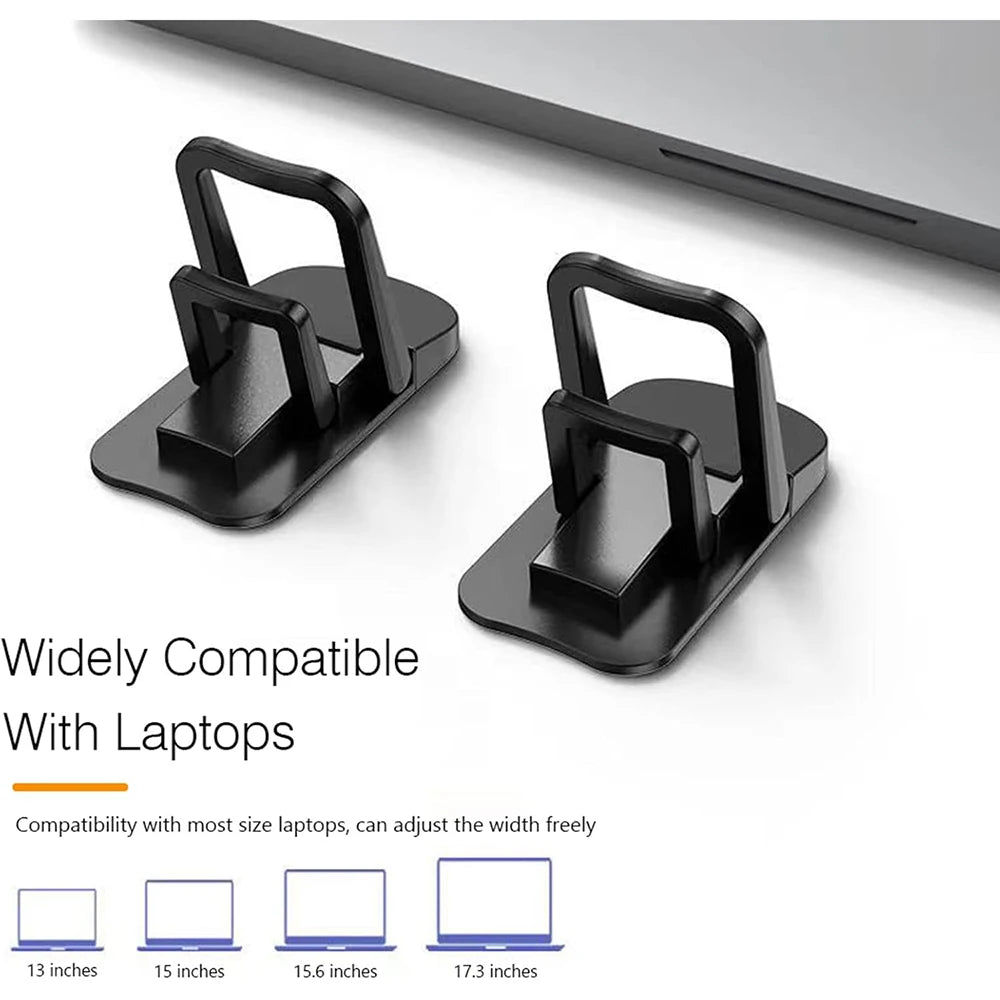 2pcs Foldable Laptop Stand – Adjustable & Portable Notebook Riser