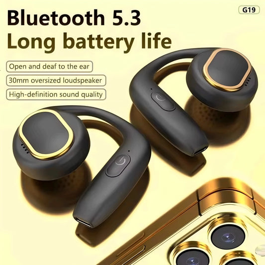 G19 Open-Ear Bluetooth Headset – Air Conduction Wireless Earhook