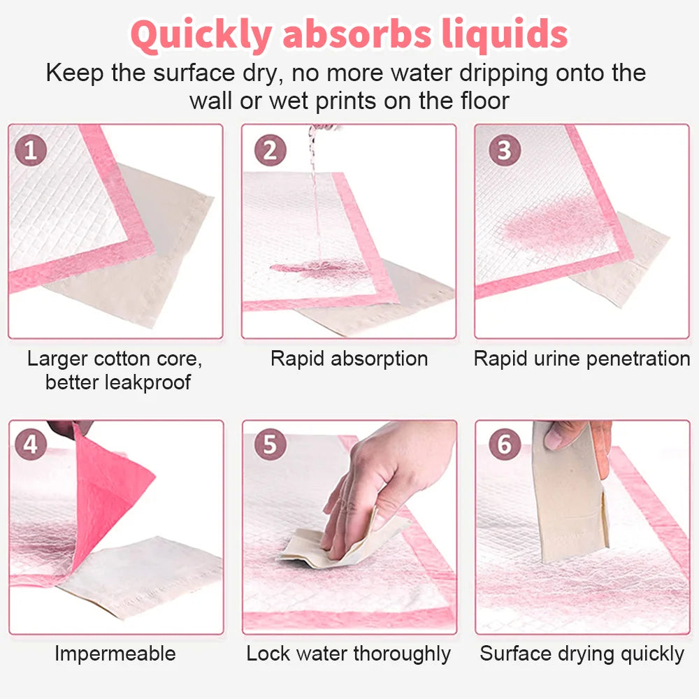 50pcs Disposable Pet Pee Pads – Puppy Training Diapers 60x90cm