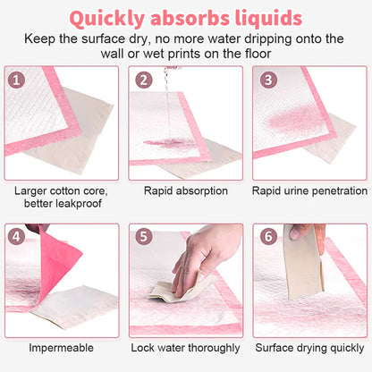 50pcs Disposable Pet Pee Pads – Puppy Training Diapers 60x90cm