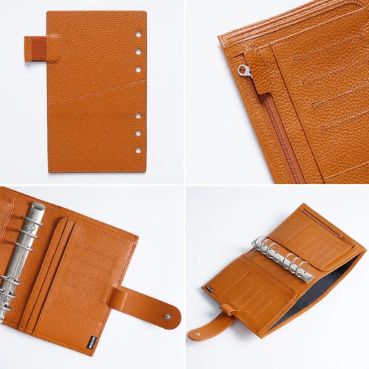 Personal Size Planner – 30mm Rings, Genuine Pebbled Grain Leather