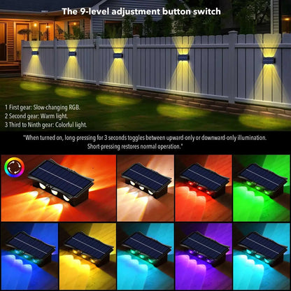 Solar LED Outdoor Wall Light – Waterproof Up & Down Lamp