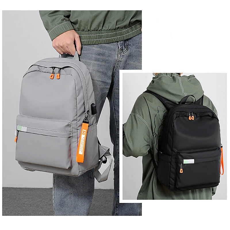 Lightweight Urban Men’s Backpack – Waterproof USB Laptop Bag