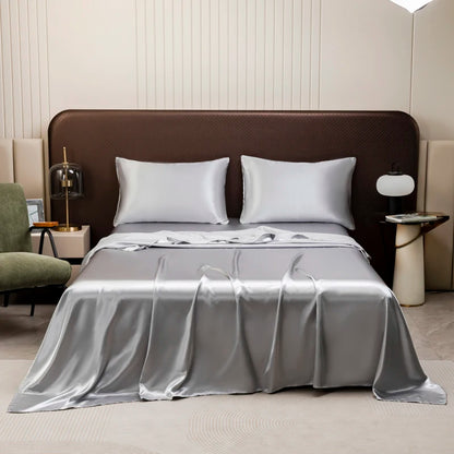 Silky Satin Bed Sheet Set – Cooling Summer Sheets with Pillowcase