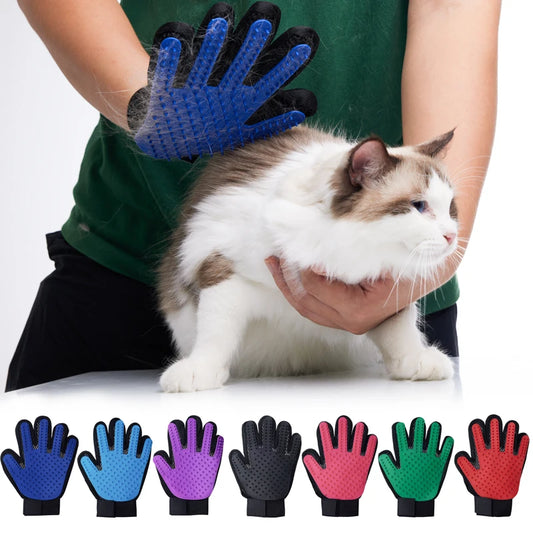 Pet Grooming Glove – Deshedding Brush & Bath Massage Tool for Cats & Dogs