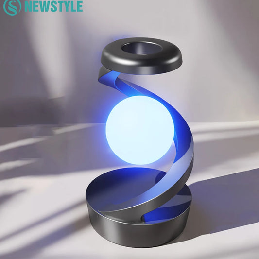 LED 360° Levitating Night Light – Wireless Charging Desk Lamp