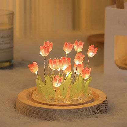 DIY Tulip LED Night Light – Battery Operated Flower Table Lamp