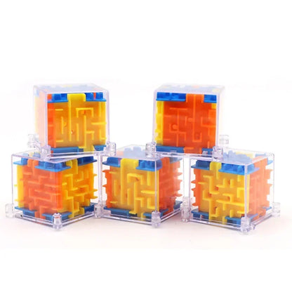 3D Maze Magic Cube Puzzle Toy with Rolling Ball for Kids & Adults
