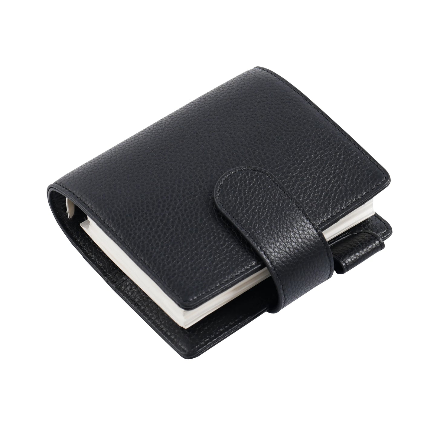 Elite Pocket A7 Rings Planner Cover – Pebbled Grain Leather, 25mm Rings