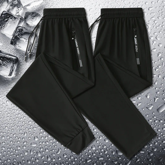 Cartmela Korean‑Style Ice Silk Jogger Pants