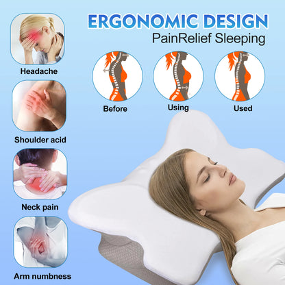 Pulatree Orthopedic Neck Pillow | Ergonomic Memory Foam Cervical