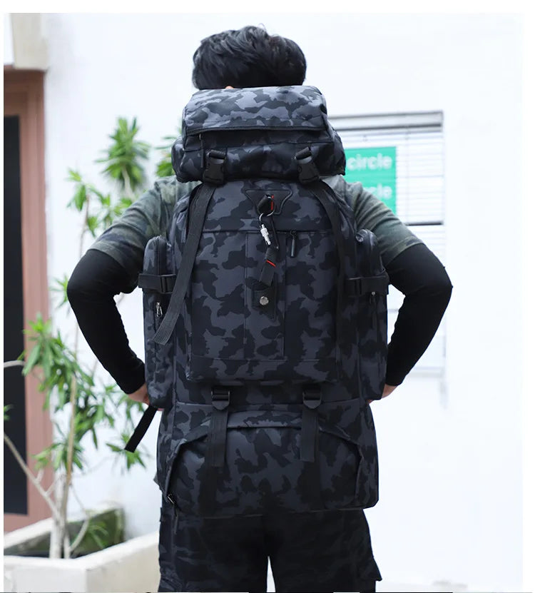 80L Large Capacity Waterproof Camouflage Outdoor Backpack