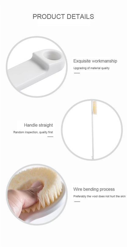 Bath Brush with Long Handle – Soft Bristles for Body Scrub