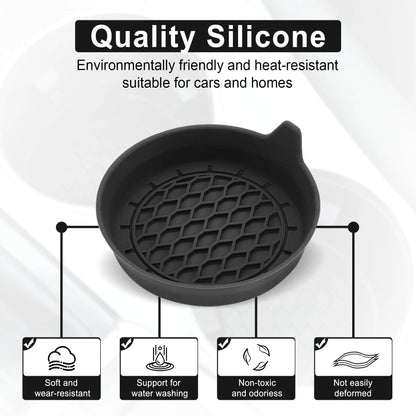 2/4pcs Silicone Car Cup Holder Coasters – Non-Slip & Universal Fit