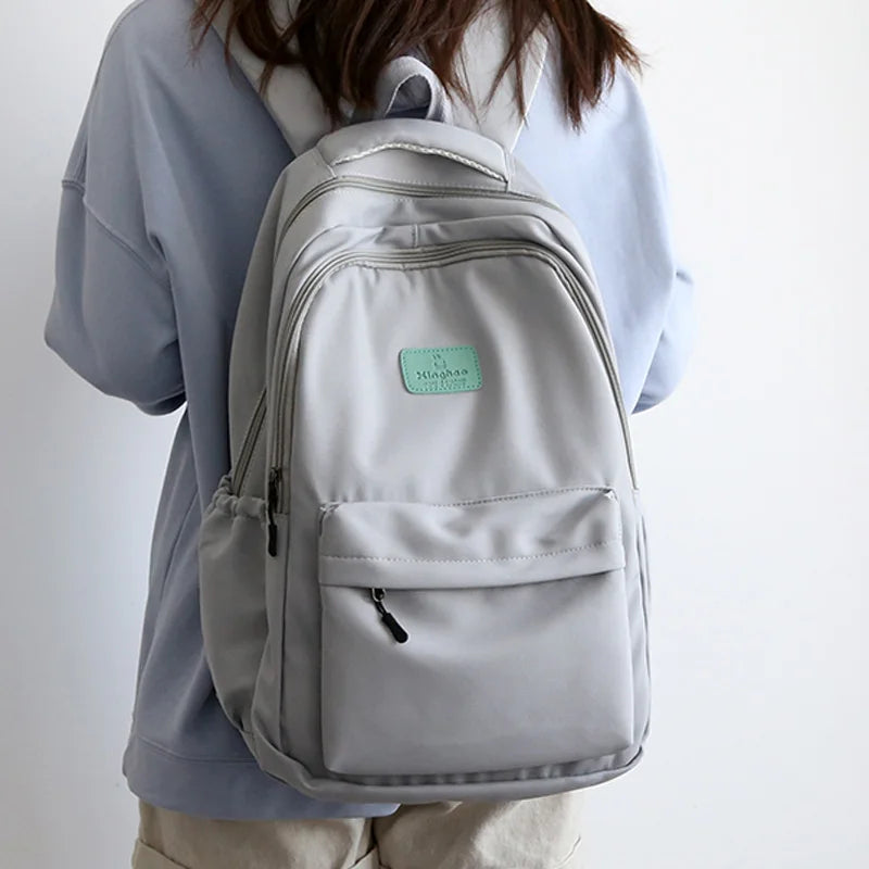 Fashion Waterproof Nylon Backpack – Schoolbag for Teens & Students