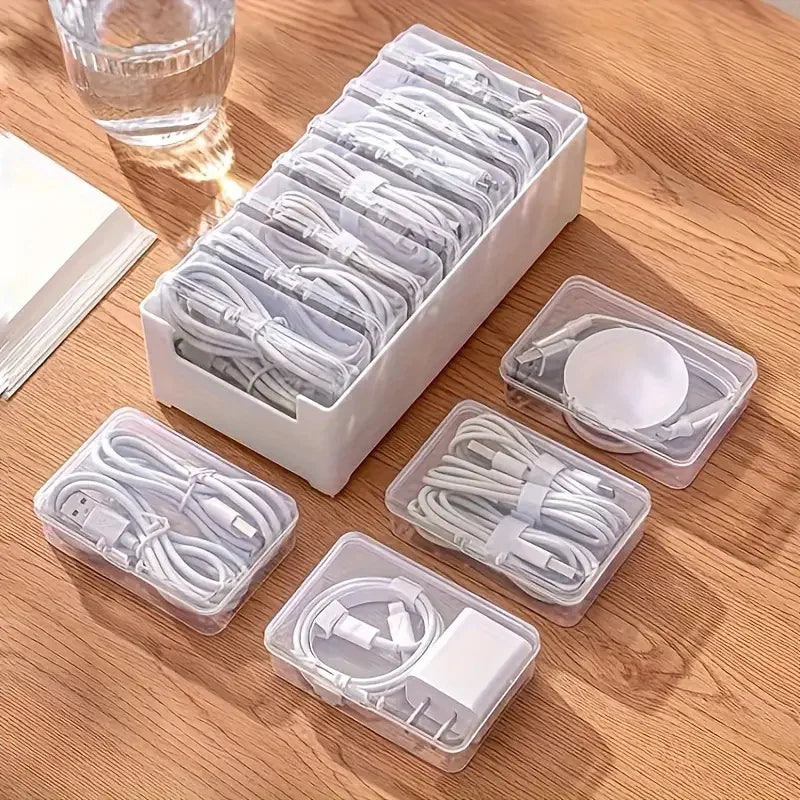 Cable Organizer Storage Box – Office & Home Cord Management Set