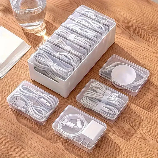 Cable Organizer Storage Box – Office & Home Cord Management Set