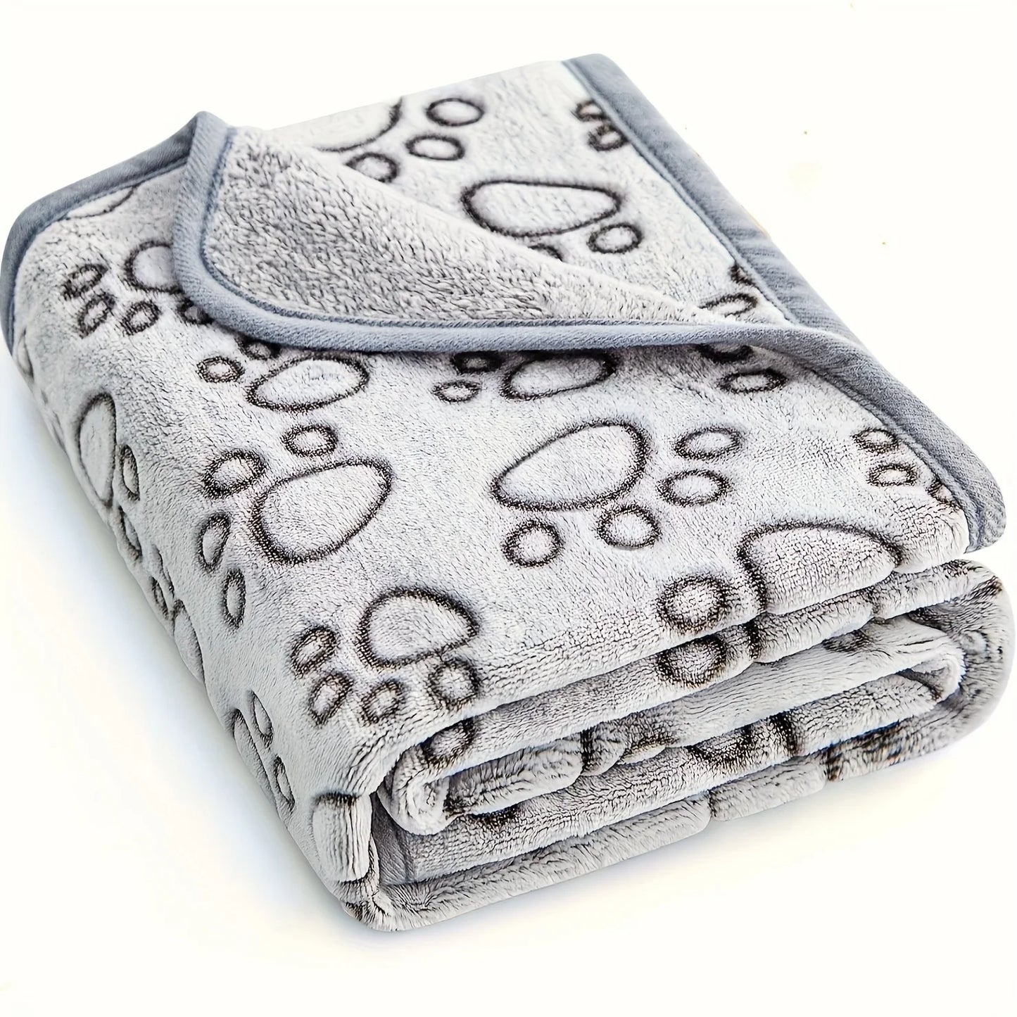 Soft Fluffy Pet Blanket – Warm Mat with Cute Cartoon Pattern