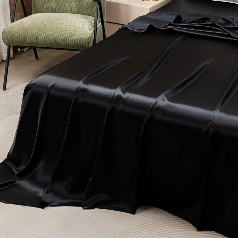 Silky Satin Bed Sheet Set – Cooling Summer Sheets with Pillowcase