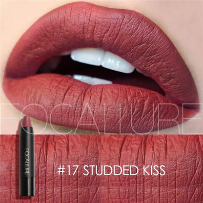 Focallure Waterproof Matte Lipstick – 19 Colors, Soft Texture
