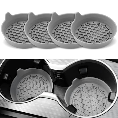 2/4pcs Silicone Car Cup Holder Coasters – Non-Slip & Universal Fit