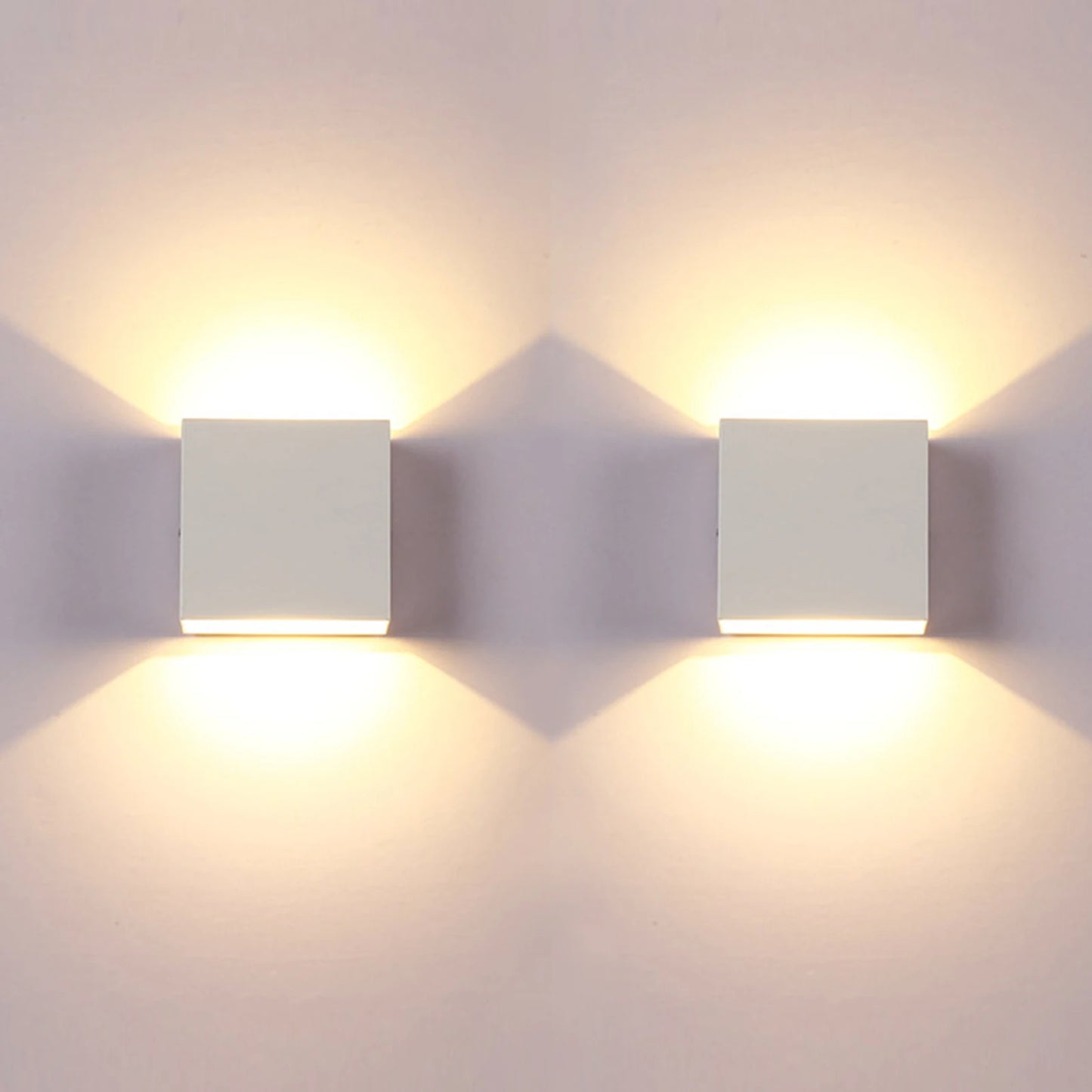 2-Pack LED Wall Sconces – 6W Modern Up Down Indoor Wall Lights