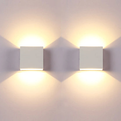 2-Pack LED Wall Sconces – 6W Modern Up Down Indoor Wall Lights