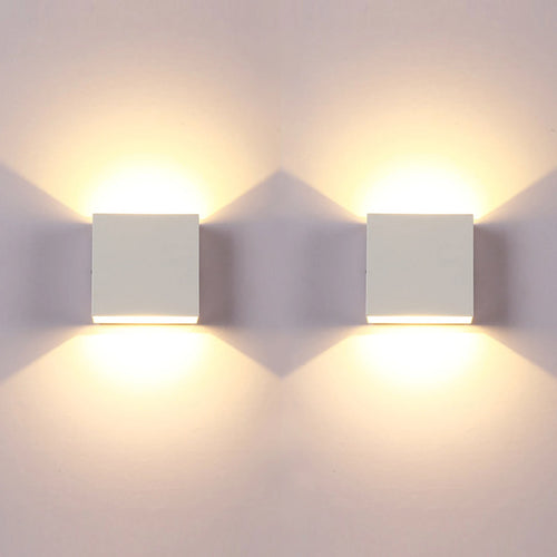 2-Pack LED Wall Sconces – 6W Modern Up Down Indoor Wall Lights
