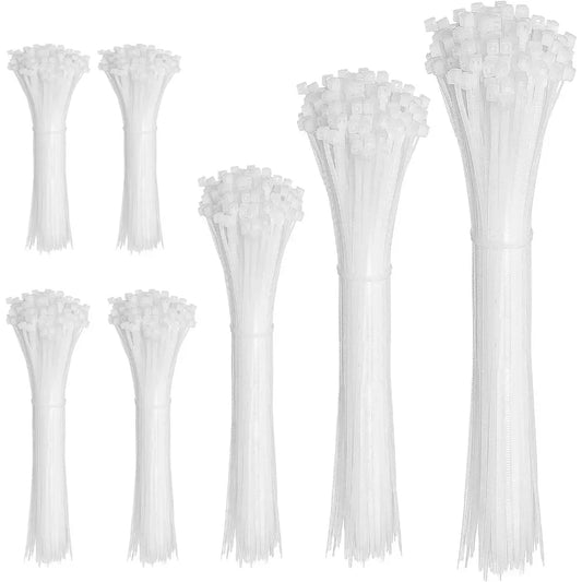 600PCS Nylon Cable Ties Set – Self-Locking Wire Zip Ties (4–12")