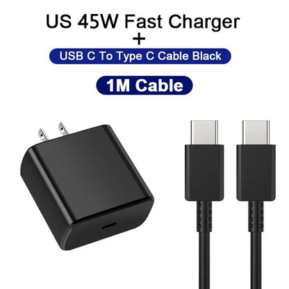 PD 45W USB-C Wall Charger – Fast Adapter for Samsung & iPhone 15