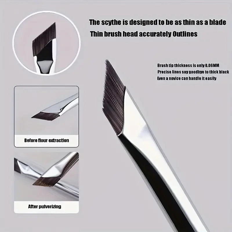 2/5Pc Ultra-Thin Eyeliner & Brow Brush Set – Precise Makeup Tools
