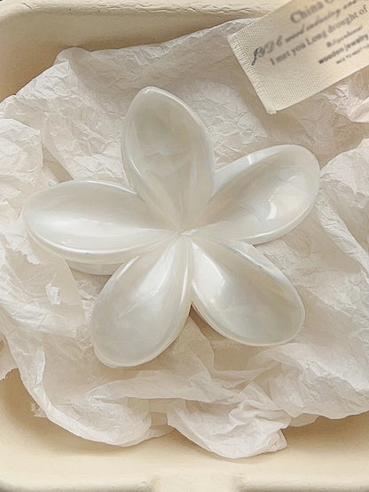 2 Pcs Marble Flower Hair Claw Clips – Cute Beach Hair Accessories