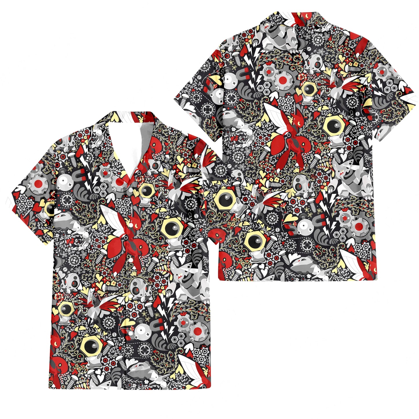 Men’s 3D Hawaiian Shirt with Coconut Tree Print