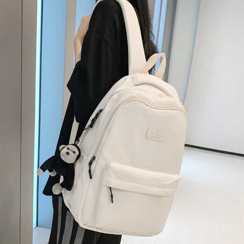 Fashion Waterproof Nylon Backpack – Schoolbag for Teens & Students