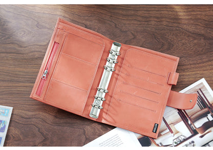 Full Grain Leather Planner with Rings – Personal Size Organizer