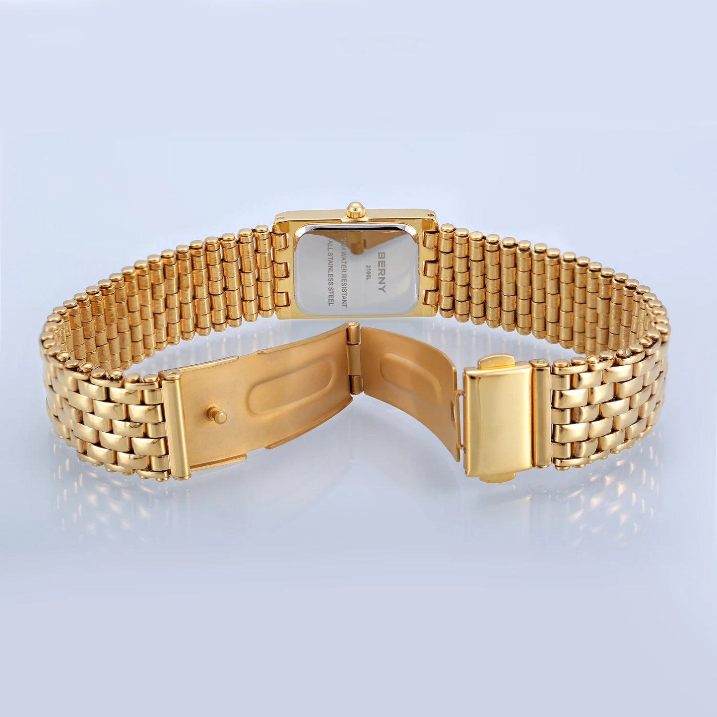 Gold Square Women’s Quartz Wristwatch | Luxury Fashion Watch
