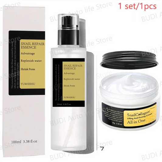 Snail Collagen Face Cream & Repair Essence – Lifting & Hydrating Care