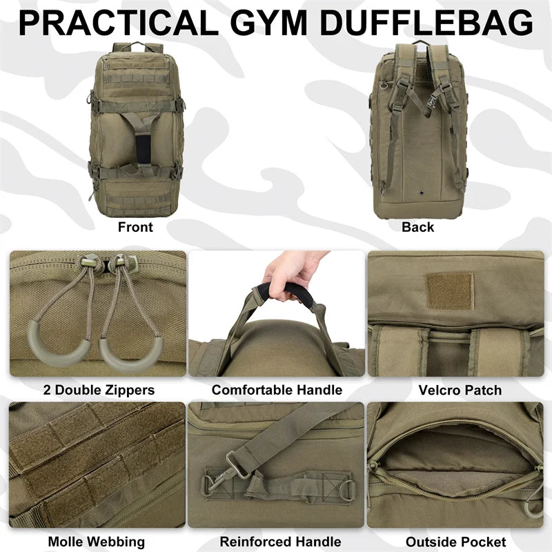 40L 60L 80L Large Tactical Duffle Backpack | Outdoor Camping & Travel Bag