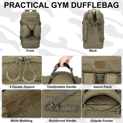 40L 60L 80L Large Tactical Duffle Backpack | Outdoor Camping & Travel Bag
