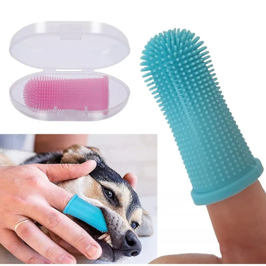 Silicone Pet Finger Toothbrush – Gentle Teeth Cleaning for Dogs & Cats