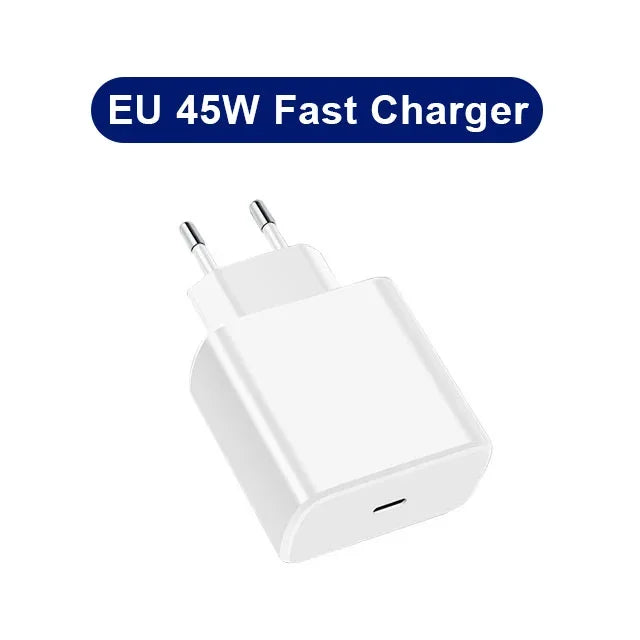 PD 45W USB-C Wall Charger – Fast Adapter for Samsung & iPhone 15