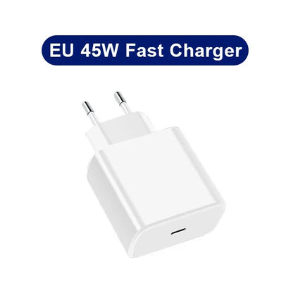 PD 45W USB-C Wall Charger – Fast Adapter for Samsung & iPhone 15