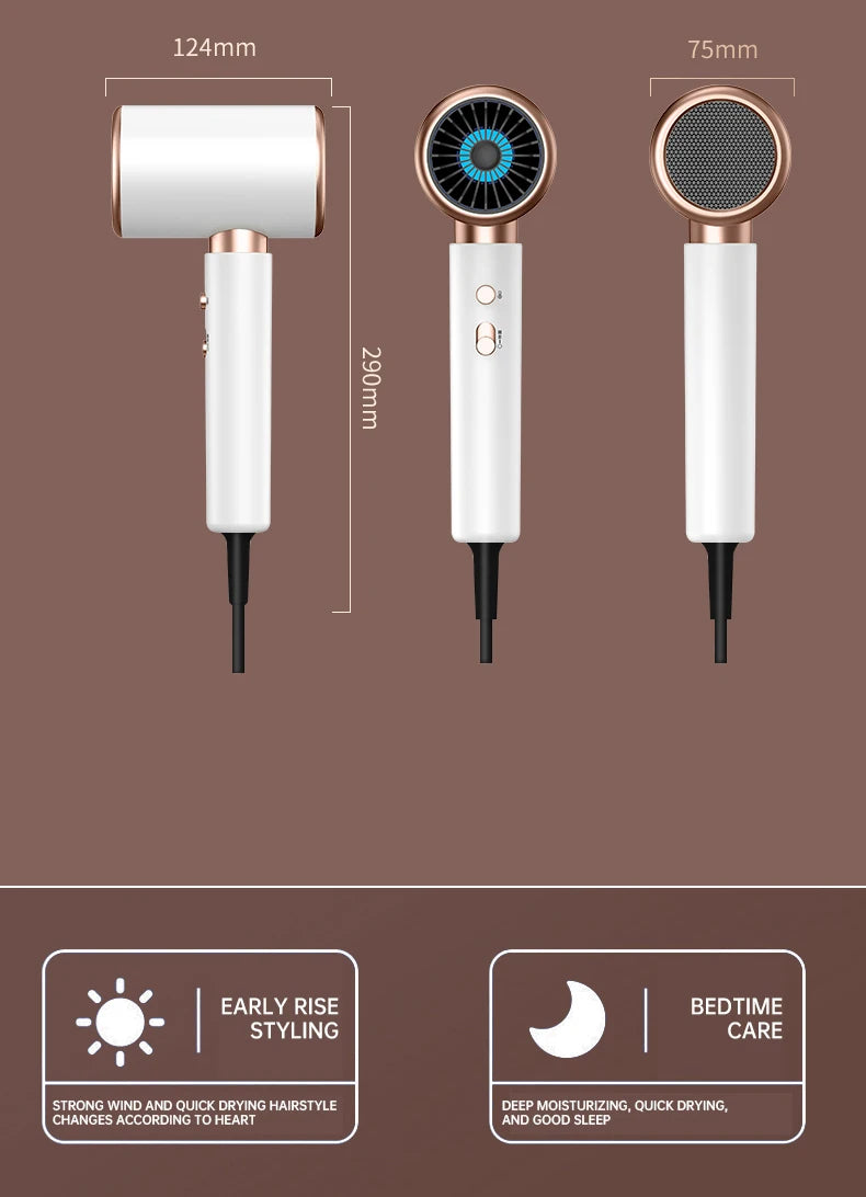 High-Speed Quiet Hair Dryer with Constant Temp & Fast Drying