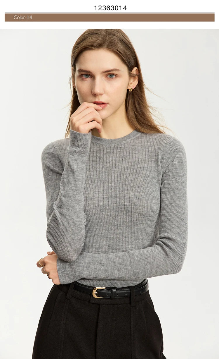 Women’s Slim Fit Turtleneck Sweater – Warm High Elastic Pullover