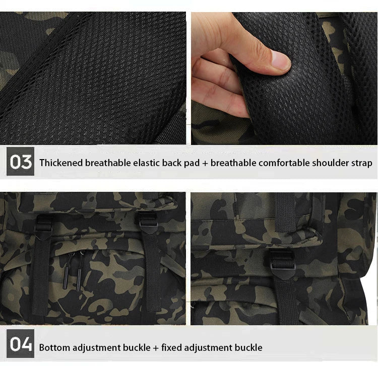 80L Large Capacity Waterproof Camouflage Outdoor Backpack