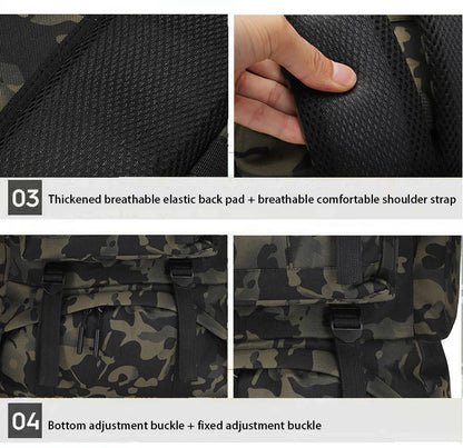 80L Large Capacity Waterproof Camouflage Outdoor Backpack